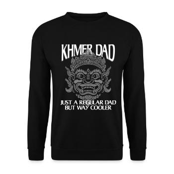 Cambodge Papa khmer cambodgien - Sweat-shirt Unisexe - noir - Devant - Alina (178cm) & Michal (187cm)