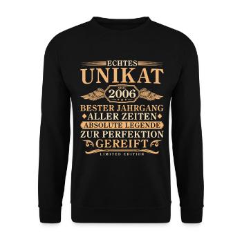 2006 Vintage Born Vintage 20 Years - Unisex Sweatshirt - black - Front - Alina (178cm) & Michal (187cm)