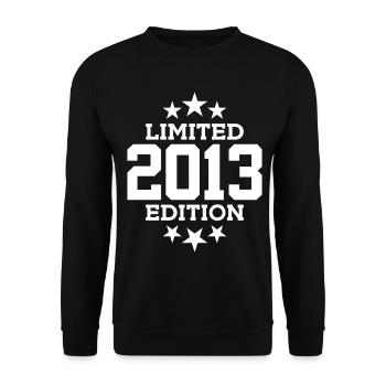 LIMITED EDITION 2013 13. GEBURTSTAG - Unisex Pullover - Schwarz - Vorne - Alina (178cm) & Michal (187cm)
