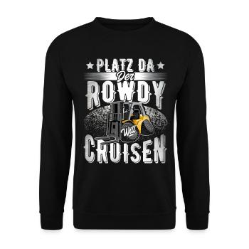 Staplerfahrer - Unisex Pullover - Schwarz - Vorne - Alina (178cm) & Michal (187cm)