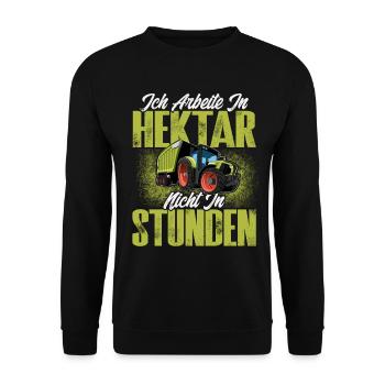 Landwirt - Unisex Pullover - Schwarz - Vorne - Alina (178cm) & Michal (187cm)