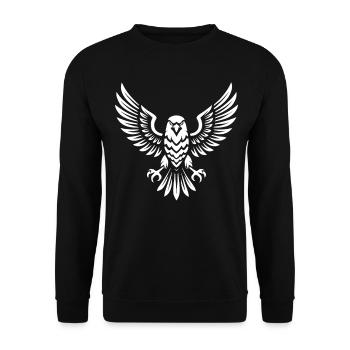 Majestic Falconry Bird Of Prey Art - Unisex Sweatshirt - black - Front - Alina (178cm) & Michal (187cm)