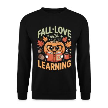 Fall In Love With Teaching Fall Teacher - Unisex Sweatshirt - black - Front - Alina (178cm) & Michal (187cm)