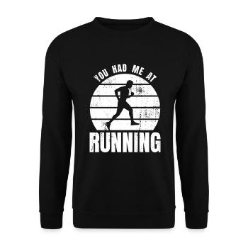 Du hattest mich bei Laufen - Unisex Pullover - Schwarz - Vorne - Alina (178cm) & Michal (187cm)