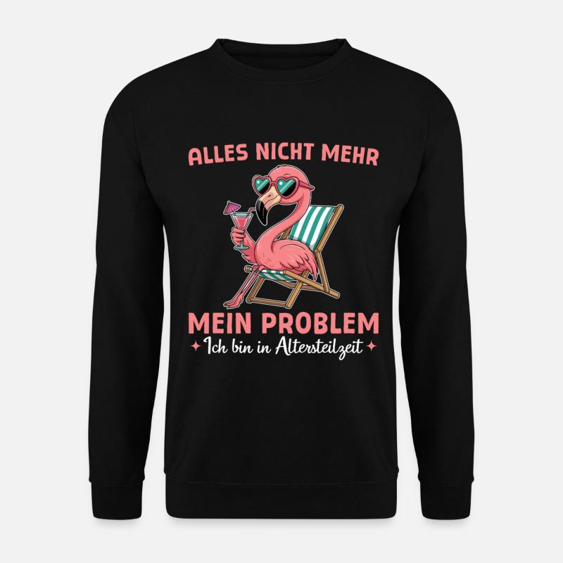 Flamingo Partial Retirement - Soon-to-be Pensioner - Unisex Sweatshirt - black