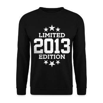 LIMITED EDITION 2013 13. GEBURTSTAG - Unisex Pullover - Schwarz - Vorne - Alina (178cm) & Michal (187cm)