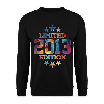 LIMITED EDITION 2013 13. GEBURTSTAG - Unisex Pullover - Schwarz - Vorne - Alina (178cm) & Michal (187cm)
