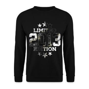 LIMITED EDITION 2013 13. GEBURTSTAG - Unisex Pullover - Schwarz - Vorne - Alina (178cm) & Michal (187cm)