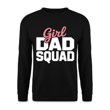 Girl Dad Squad - Chemise Père Fille Look Ras du Cou - Sweat-shirt Unisexe - noir - Devant - Alina (178cm) & Michal (187cm)