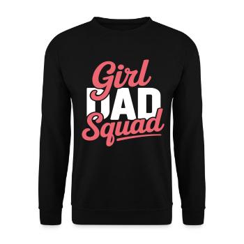 Girl Dad Squad - Chemise Père Fille Look Ras du Cou - Sweat-shirt Unisexe - noir - Devant - Alina (178cm) & Michal (187cm)