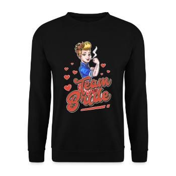 Équipe Bride Pin up - Sweat-shirt Unisexe - noir - Devant - Alina (178cm) & Michal (187cm)