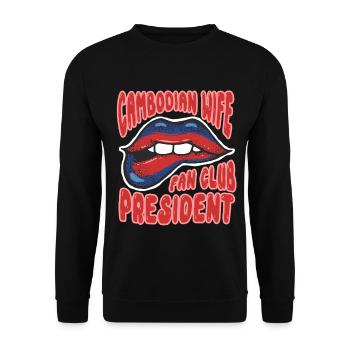 Cambodge Épouse cambodgienne cambodgienne Fan Club - Sweat-shirt Unisexe - noir - Devant - Alina (178cm) & Michal (187cm)