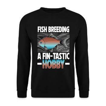 Fischzüchter Aquarianer Fischzucht - Unisex Pullover - Schwarz - Vorne - Alina (178cm) & Michal (187cm)