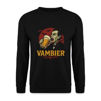 Vampire Boissons Bière Logo Rétro - Sweat-shirt Unisexe - noir - Devant - Alina (178cm) & Michal (187cm)