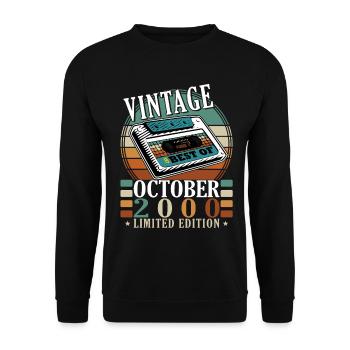 October 2000 Jubilee 2000 October - Unisex Sweatshirt - black - Front - Alina (178cm) & Michal (187cm)
