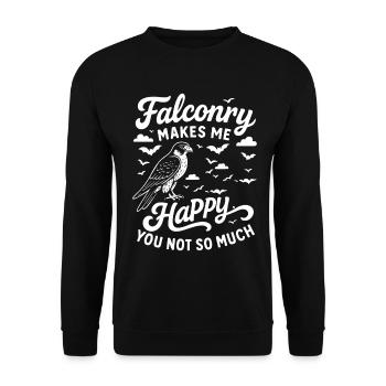La fauconnerie me rend heureux que vous ne conceviez pas tellement - Sweat-shirt Unisexe - noir - Devant - Alina (178cm) & Michal (187cm)