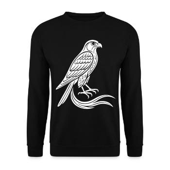 Falconry Enthusiast Peregrine Falcon Art - Unisex Sweatshirt - black - Front - Alina (178cm) & Michal (187cm)
