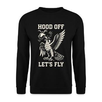 Capuche de faucon Off Let’s Fly Falconry Adventure - Sweat-shirt Unisexe - noir - Devant - Alina (178cm) & Michal (187cm)