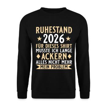Retirement 2026 - Lange Ackern Pension Farewell - Unisex Sweatshirt - black - Front - Alina (178cm) & Michal (187cm)