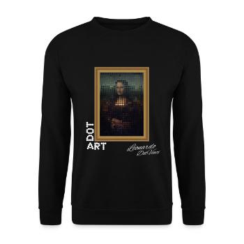 Mona Lisa Dots - Unisex Sweatshirt - black - Front - Alina (178cm) & Michal (187cm)