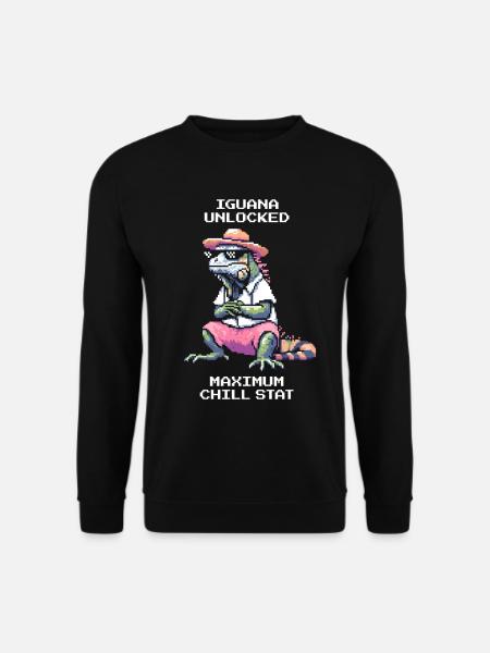 Iguana Unlocked | Chill-Stat Max - Unisex Sweatshirt - black