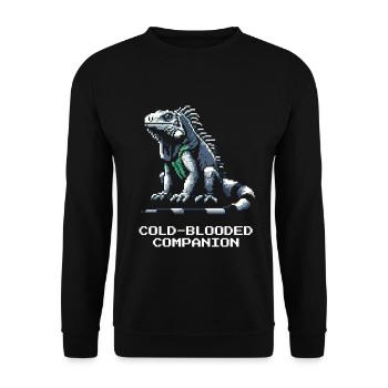 Cold-Blooded Pet | Iguana Reptile - Unisex Sweatshirt - black - Front - Alina (178cm) & Michal (187cm)