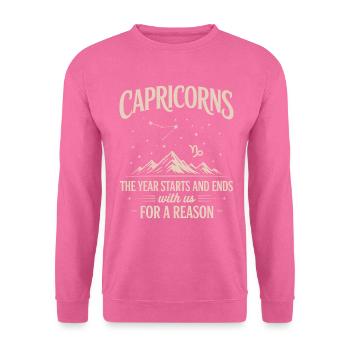 Steinbock Sternzeichen - Unisex Pullover - Pink - Vorne