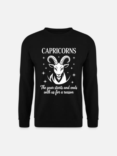 Steinbock Sternzeichen - Unisex Pullover - Schwarz