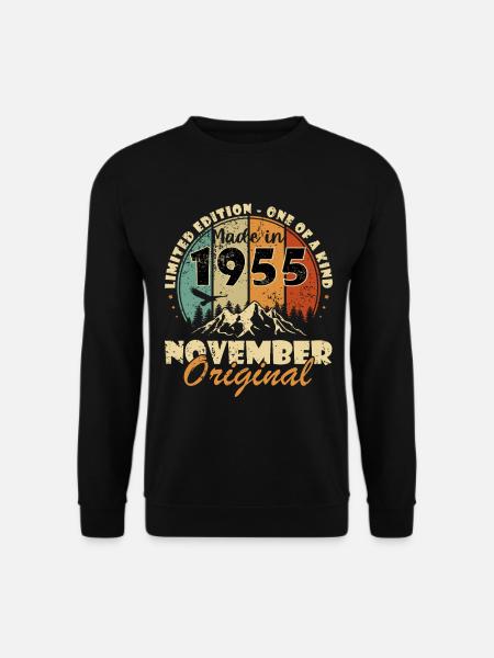 70. Jahrestag - Original - November 1955 - Unisex Pullover - Schwarz
