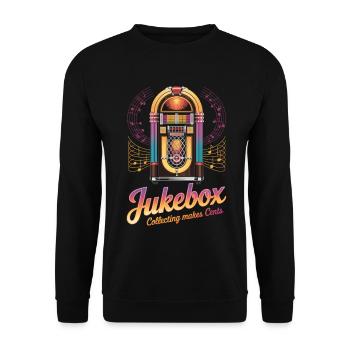 Jukebox Collectors Jukebox Collecting Makes Cents - Unisex Sweatshirt - black - Front - Alina (178cm) & Michal (187cm)