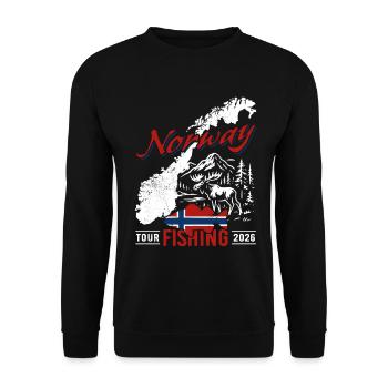 Norway Fishing Tour 2026 - Angler Gift - Unisex Sweatshirt - black - Front - Alina (178cm) & Michal (187cm)