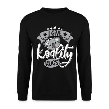 Câlins Koala - Sweat-shirt Unisexe - noir - Devant - Alina (178cm) & Michal (187cm)