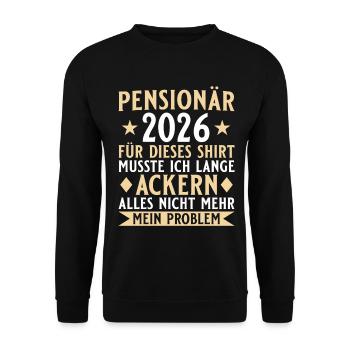 Pensioner 2026 - Lange Ackern Pension Farewell - Unisex Sweatshirt - black - Front - Alina (178cm) & Michal (187cm)