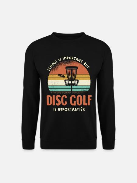 Retro Disc Golf Is Important - Unisex Sweatshirt - black