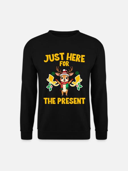 Santa Claus and Reindeer Design for XMAS Fans - Unisex Sweatshirt - black