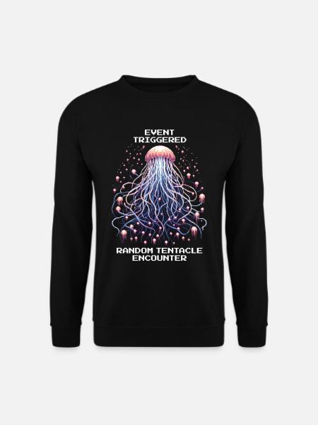 Event Triggered: Random Tentacles | Jellyfish - Unisex Sweatshirt - black