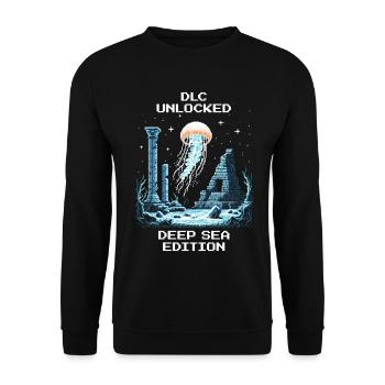 DLC Unlocked: Deep Sea Edition | Jellyfish - Unisex Sweatshirt - black - Front - Alina (178cm) & Michal (187cm)