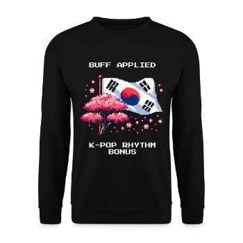 K-Pop Rhythm Bonus | Korea Music - Unisex Sweatshirt - black - Front - Alina (178cm) & Michal (187cm)