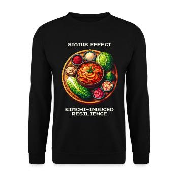 Effet de statut : Résistance au kimchi | Alimentation coréenne - Sweat-shirt Unisexe - noir - Devant - Alina (178cm) & Michal (187cm)