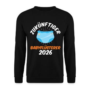 FUTUR BÉBÉ CHUCHOTEUR 2026 Drôle - Sweat-shirt Unisexe - noir - Devant - Alina (178cm) & Michal (187cm)