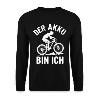 Le VTT dit le t-shirt Battery Am Me - Sweat-shirt Unisexe - noir - Devant - Alina (178cm) & Michal (187cm)