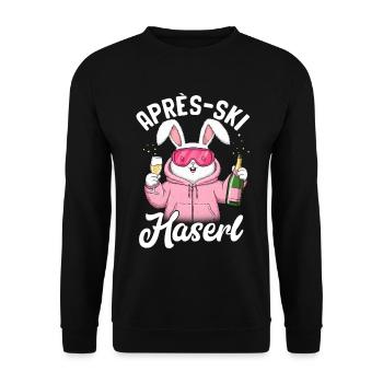 Lapin d’après-ski - Sweat-shirt Unisexe - noir - Devant - Alina (178cm) & Michal (187cm)