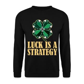 La chance est une stratégie de jeu de casino - Sweat-shirt Unisexe - noir - Devant - Alina (178cm) & Michal (187cm)