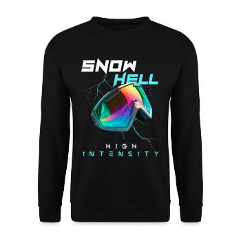 Snow Hell - High Intensity - Unisex Sweatshirt - black - Front - Alina (178cm) & Michal (187cm)