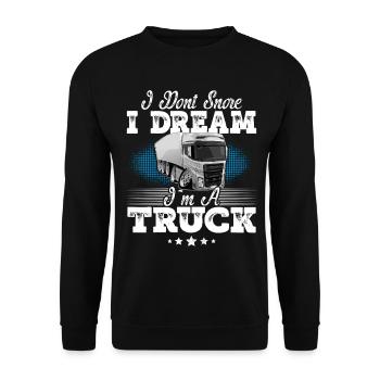 Lkw Fahrer - Unisex Pullover - Schwarz - Vorne - Alina (178cm) & Michal (187cm)
