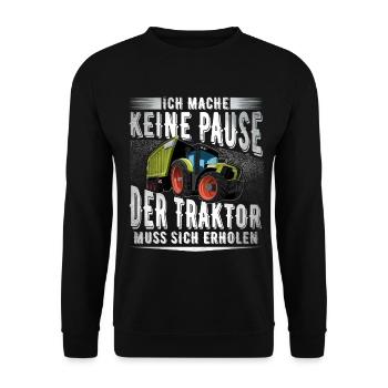 Landwirt - Unisex Pullover - Schwarz - Vorne - Alina (178cm) & Michal (187cm)