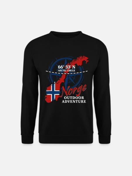 Polarkreis Norge - Norwegen Urlaub Natur Geschenk - Unisex Pullover - Schwarz