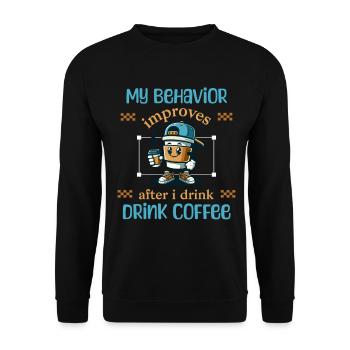 Fier thérapeute ABA avec du cœur - Sweat-shirt Unisexe - noir - Devant - Alina (178cm) & Michal (187cm)