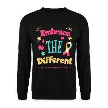 La neurodiversité est mon superpouvoir - Sweat-shirt Unisexe - noir - Devant - Alina (178cm) & Michal (187cm)