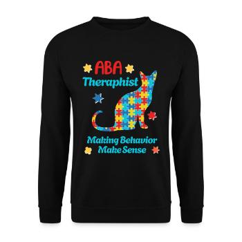 Autism Team: Strong Together - Unisex Sweatshirt - black - Front - Alina (178cm) & Michal (187cm)